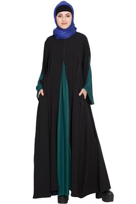 Black Plain Crepe Abaya 1
