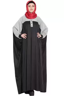 Black Plain Polyester Abaya