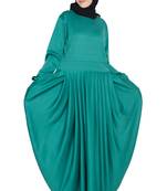 Green Plain Polyester Abaya