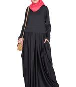 Black Plain Polyester Abaya