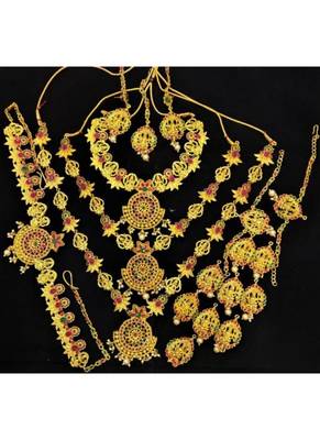 Charming Jewelry Pink Green 18pc Star Temple Jewlery Full Bridal Set 1