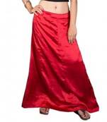 Muhenera Red Satin Free Size Petticoat