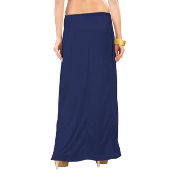Navy Blue Satin Free Size Petticoat 2