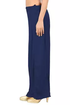Navy Blue Satin Free Size Petticoat
