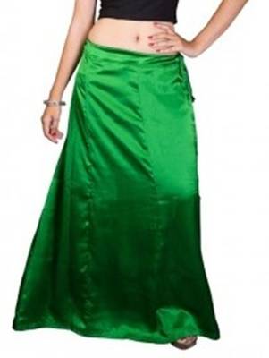 Green Satin Free Size Petticoat 1