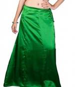 Green Satin Free Size Petticoat