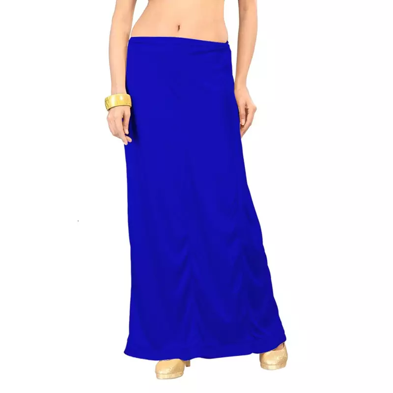 Muhenera Royal Blue Satin Free Size Petticoat