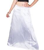 Muhenera White Satin Free Size Petticoat