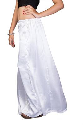 Muhenera White Satin Free Size Petticoat 2