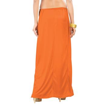 Orange Satin Free Size Petticoat 1