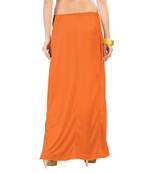 Orange Satin Free Size Petticoat