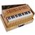 Harmonium Traveler/Portable/Folding Type, 9 Stops- 5 Main & 4 Drones, 3½ Octaves, Coupler, Teak, Bass-Male Reed - 440 Hz