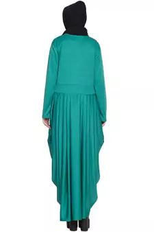 Green Plain Polyester Abaya