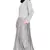 Silver Plain Polyester Abaya