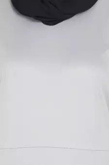 Silver Plain Polyester Abaya