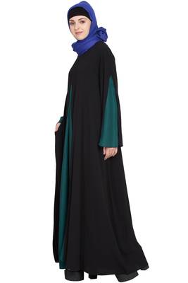 Black Plain Crepe Abaya 2