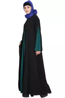 Black Plain Crepe Abaya