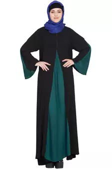 Black Plain Crepe Abaya