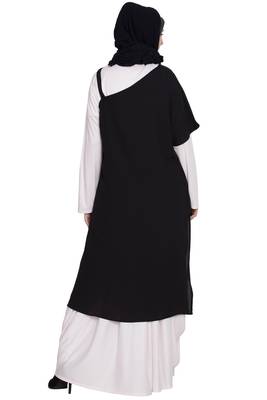 Black Plain Crepe Abaya 3