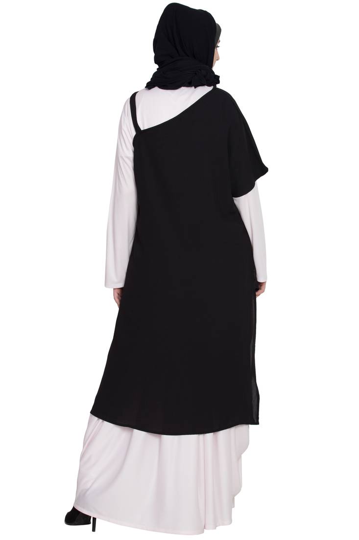 Black Plain Crepe Abaya