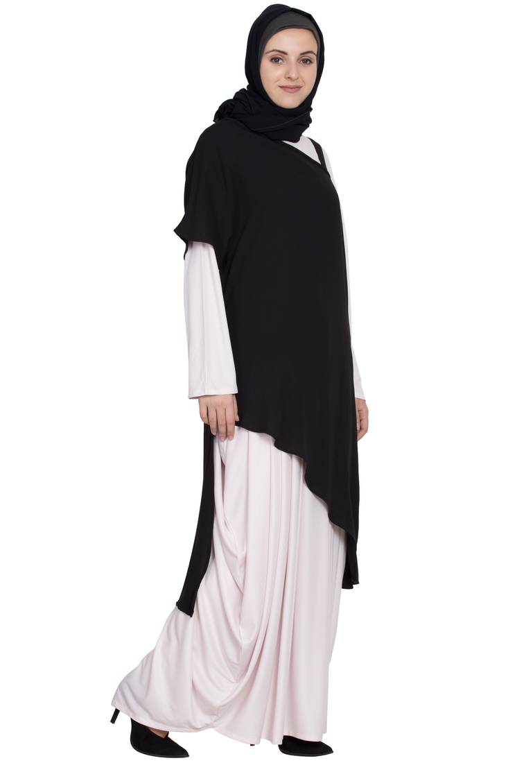 Black Plain Crepe Abaya