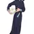 Navy Blue Plain Cotton Abaya