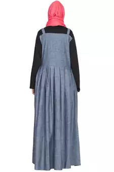 Light Blue Plain Cotton Abaya