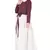 Maroon Plain Crepe Abaya