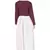Maroon Plain Crepe Abaya