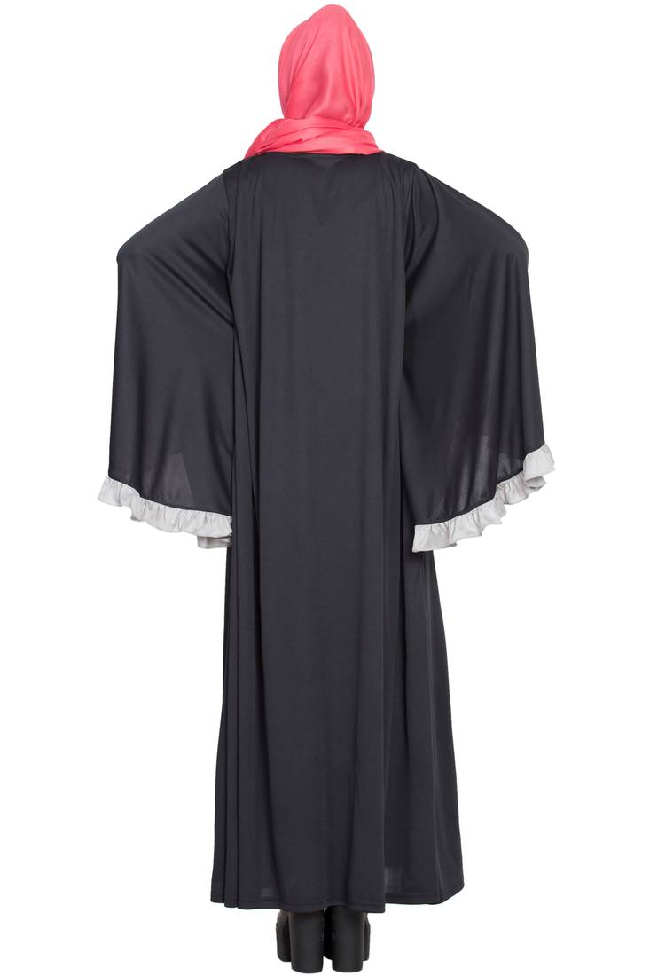 Black Plain Polyester Abaya