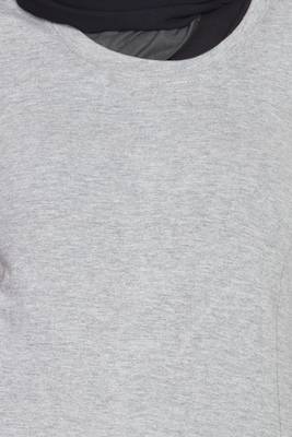 Silver Plain Cotton Abaya 5
