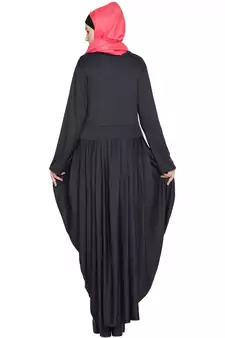 Black Plain Polyester Abaya