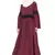 Maroon Plain Crepe Abaya