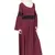 Maroon Plain Crepe Abaya