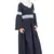 Navy Blue Plain Crepe Abaya