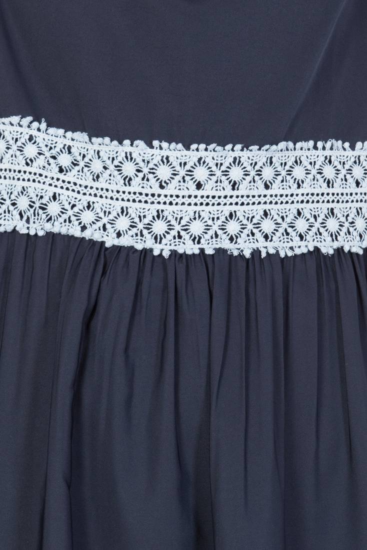 Navy Blue Plain Crepe Abaya