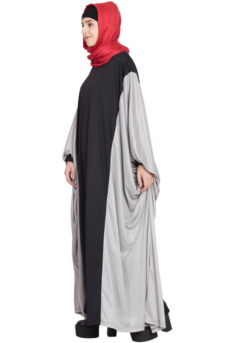 Black Plain Polyester Abaya