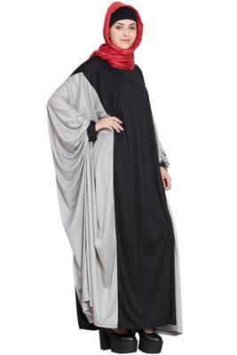 Black Plain Polyester Abaya 3