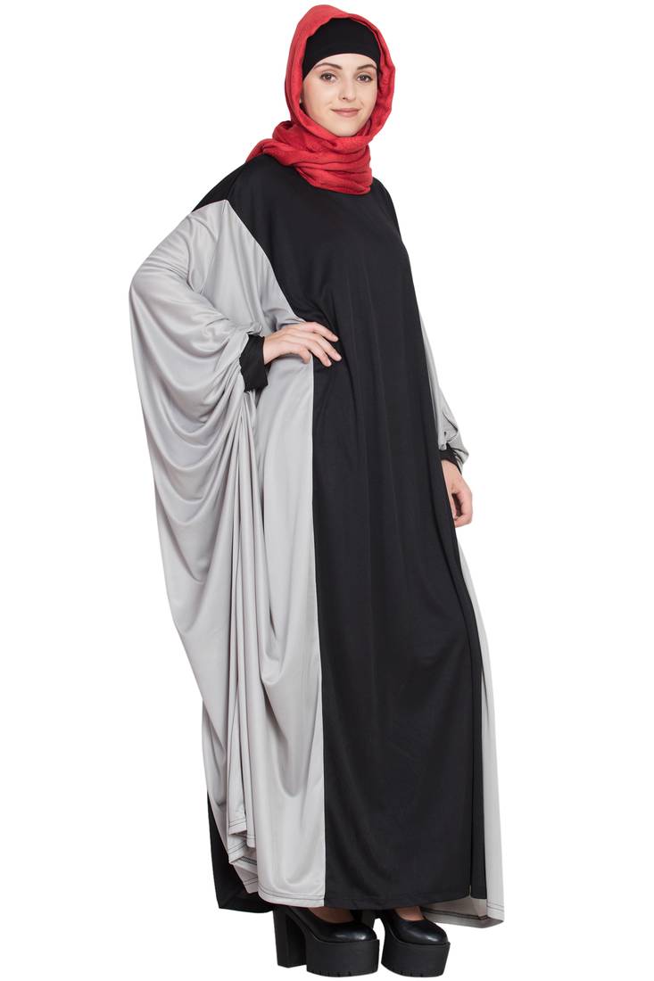 Black Plain Polyester Abaya