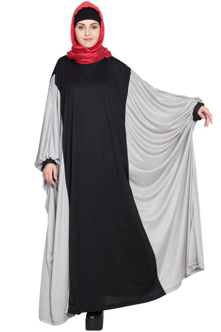 Black Plain Polyester Abaya