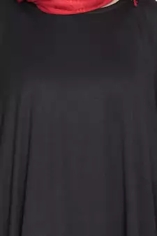 Black Plain Polyester Abaya