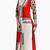 White Polyester Three Quarter Sleeves Round Neck stitched kurtas and kurtis