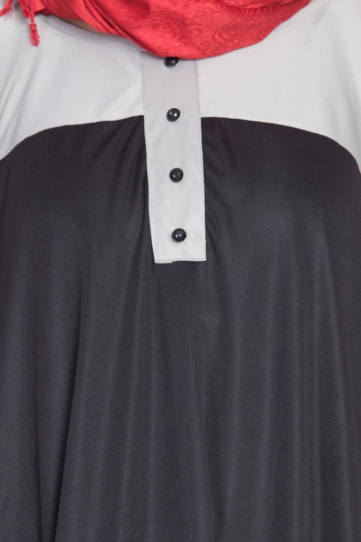 Black Plain Polyester Abaya