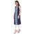 Blue Viscose Rayon embroidery Sleeveless Round Neck stitched kurtas and kurtis