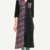 Black Viscose Rayon Three Quarter Sleeves V Neck stitched kurtas and kurtis