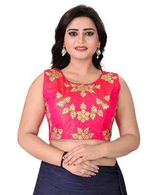 Pink Embriodered Silk Blouse 1