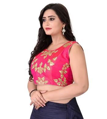 Pink Embriodered Silk Blouse 3