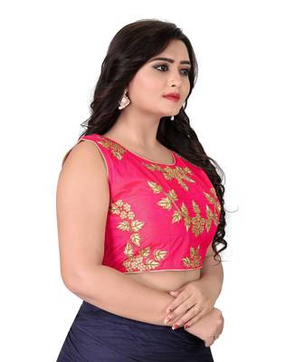 Pink Embriodered Silk Blouse 4