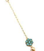 Jewellery Flower Style Maang Tikka Decorated With Crystal & Pearl For Women/Girls