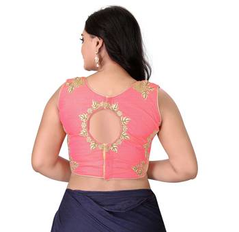 Light Pink Embriodered Silk Blouse 2